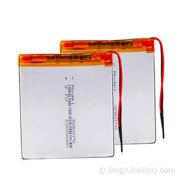 2200mAh 3.7V προσαρμοσμένη μπαταρία Li-Polymer